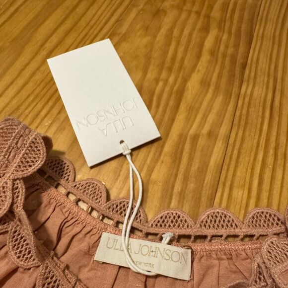 NWT Ulla Johnson June Top Azalea Tank Embroidered Lace Linen Cotton Relaxed Sz 8 - Picture 5 of 14